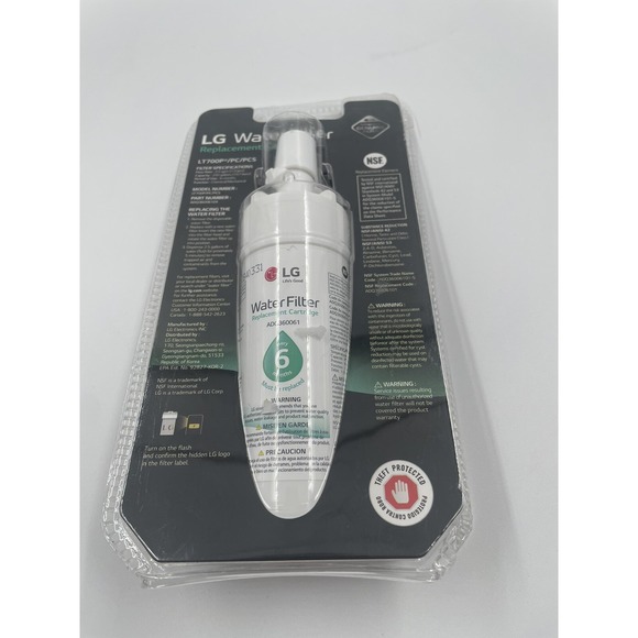 LG Refrigerator Water Filter LT700P Part # ADQ36006104 NIP - Picture 1 of 3